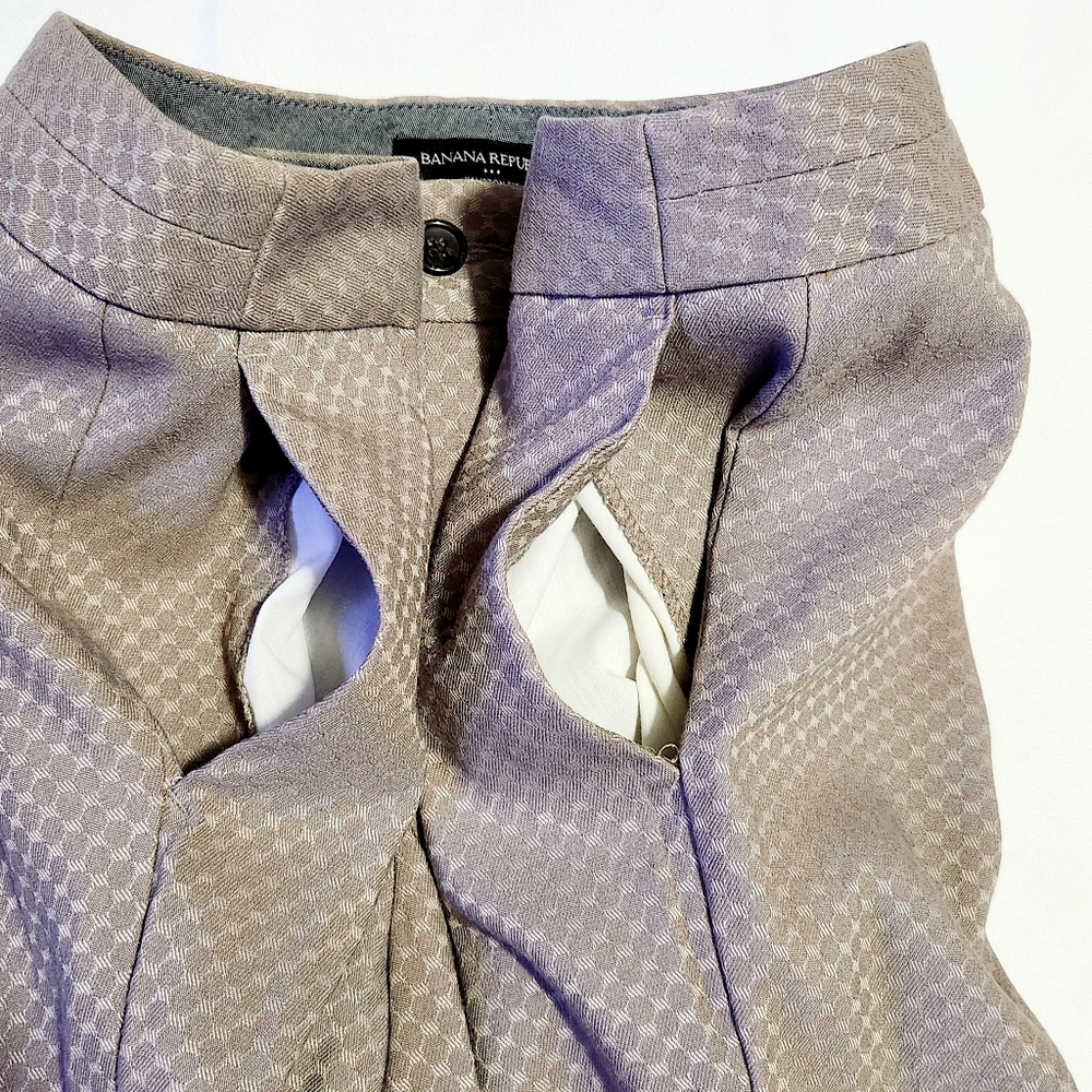 Banana Republic Pants Women’s Size 10 Hampton Fit Geometric Print Ankle Pant - Picture 7 of 9